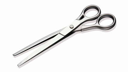 Metal scissors with handles 3D style icon. Educatio