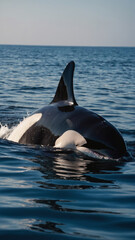 Fototapeta premium killer wale in a clean water