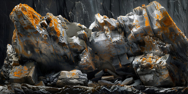 Natural dolerite rock formations