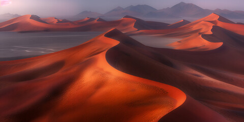 Fototapeta premium Towering red sand dunes