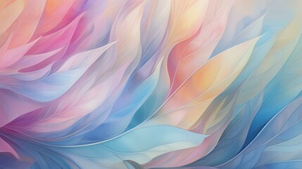 Abstract fractal background, inspired by nature, in soft pastel hues.