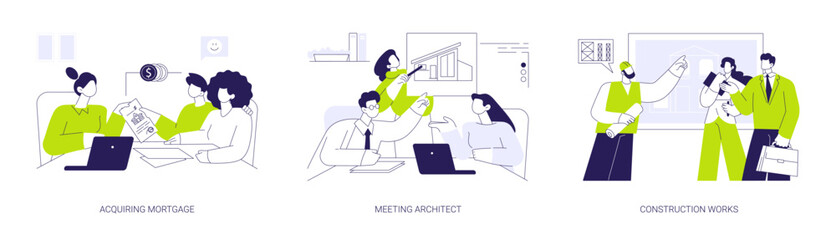 New property building abstract concept vector illustrations.