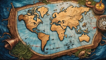 ancient map of the world