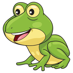 cartoon green frog