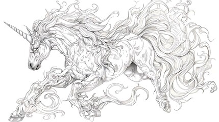 Fototapeta premium vector, horse, illustration, woman, drawing, art, sketch, people, design, tattoo, vintage, floral, animal, angel, antique