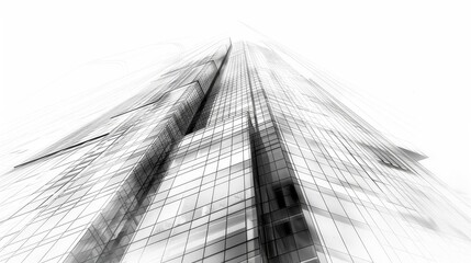 Architectural blueprint of a modern skyscraper, intricate details and precise measurements, sleek and innovative design, highresolution technical drawing photography, Close up