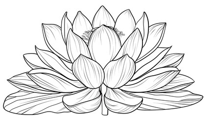 Fototapeta premium outline, drawing, illustration, design, vignetting, art, black, line, graphic, silhouette, isolated, nature, vector, white, icon, leaf, flora, floral, flower, hand, plant, spring, doodle, botanical, d