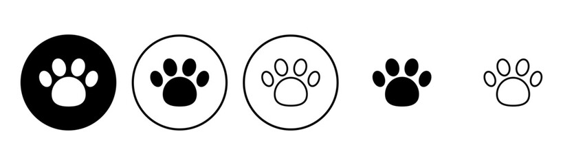 Paw icon set. paw print icon vector. dog or cat paw © AAVAA