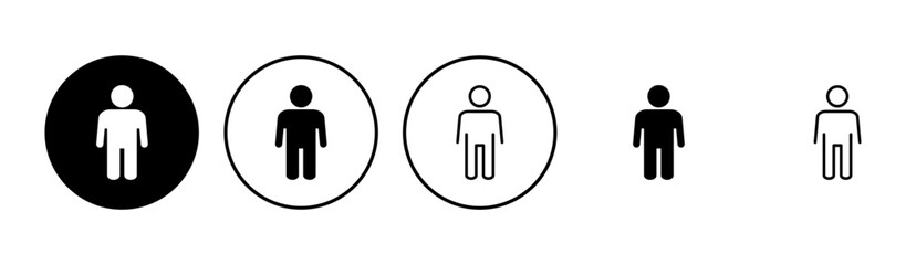 Man icon set. male icon vector. human symbol