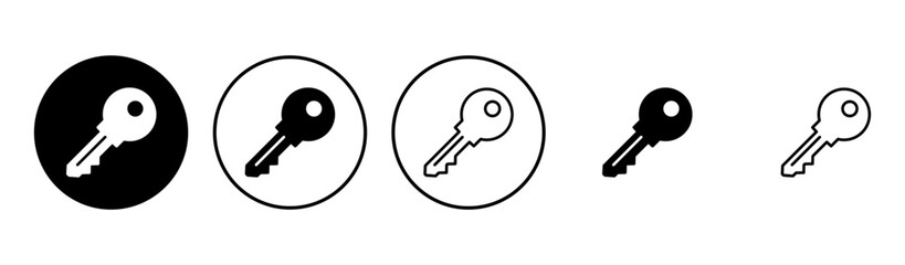 Key icon set. Key vector icon. Key symbol