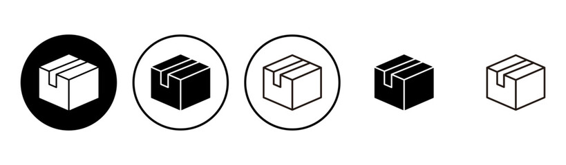 Box icon set. box vector icon, package, parcel