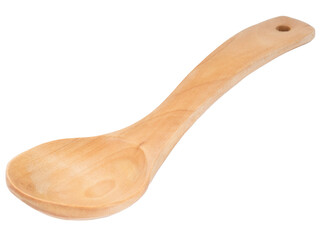 Wooden spoon isolated on transparent background, png