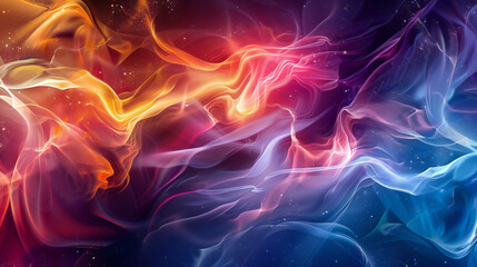 Obraz premium A vibrant, abstract image featuring swirling waves of color, perfect for campaigns promoting creativity, art, and innovation