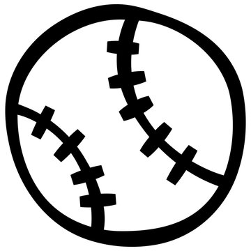 recommend clip art: Baseball Ball sport doodle illustration