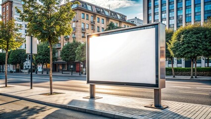 Urban Street Billboard Mockup with Blank Ad Space