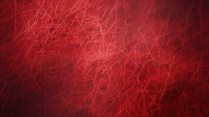 Abstract art with vibrant red lines and textures, creating an intricate and dynamic visual display. with copy space