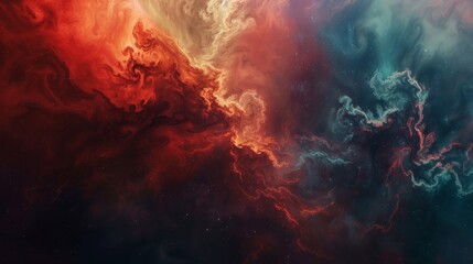 Abstract space background with stars and nebula. Fantasy fractal texture.