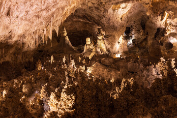 Rock formations in Carlsbad Caverns National Park, New Mexico