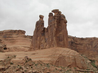 Fototapeta premium Arches National Park, Park Avenue Overview