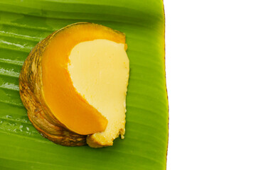 Egg custard steamed in pumpkin