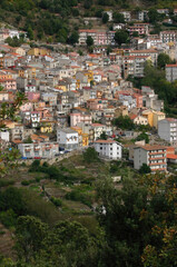 Pastel houses on hillside