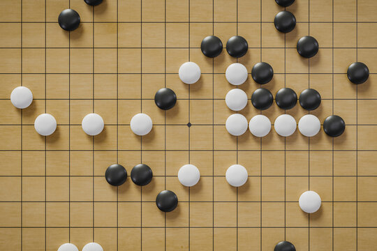 game of go concepts backgrounds. 3d rendering