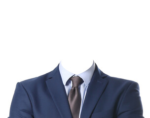 Formal wear replacement template for passport photo or other documents. Jacket and shirt with...