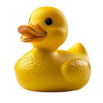 recommend clip art: a yellow rubber duck toy with a black eye, transparent background png