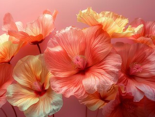 Poppy flowers with beautiful color and simple background. 