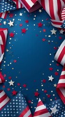 Obraz premium Happy Independence Day (US) Background with Copy Space for Text. 