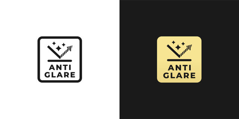 Anti glare label or anti glare sticker vector isolated. Best Anti glare label for packaging product design, and more.
