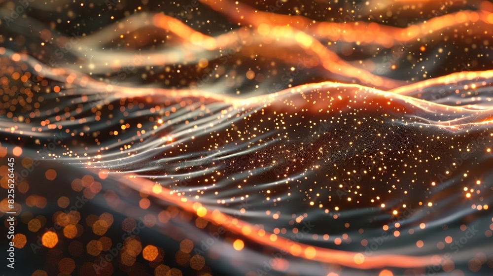 Aufkleber abstract gradient wave of particles. big data. digital background. futuristic vector illustration.