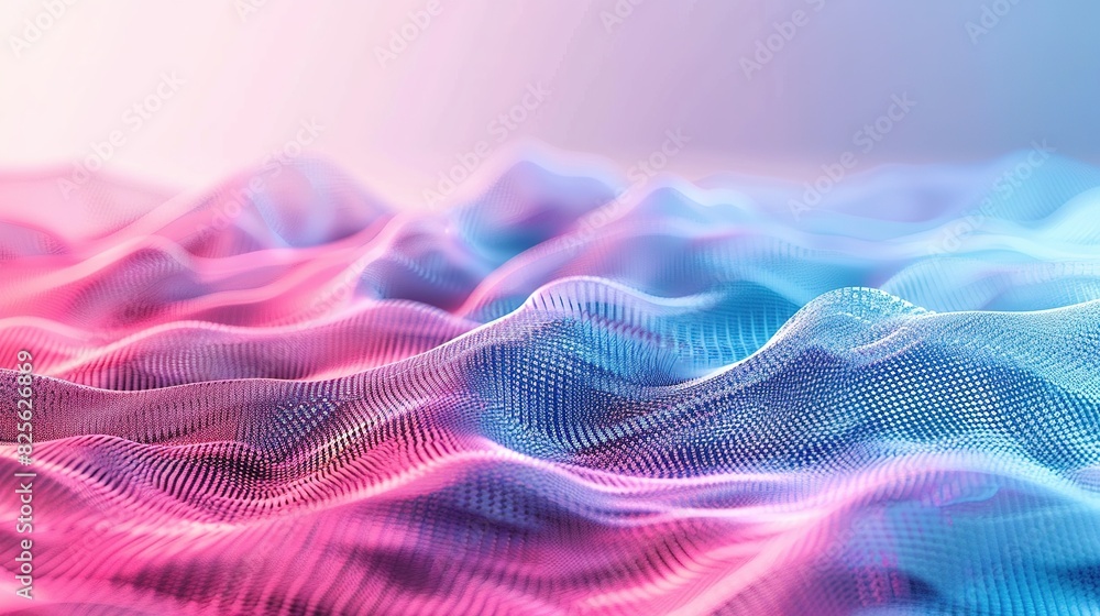 Aufkleber abstract gradient wave of particles. big data. digital background. futuristic vector illustration.