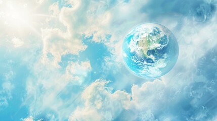 Obraz premium The concept of International Day for the Preservation of the Ozone Layer, copy space