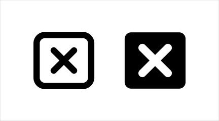 Delete icon set. Cross sign in circle - can be used as symbols of wrong, close. vector eps 10.