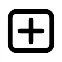 Plus Icon vector. Add icon. Addition sign. Medical Plus icon. vector illustration on white background.
