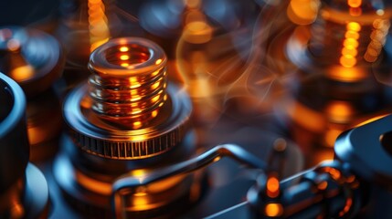 Vaping Accessories Coiled Elements for Dripping Atomizers in E cigarettes Macro Photography