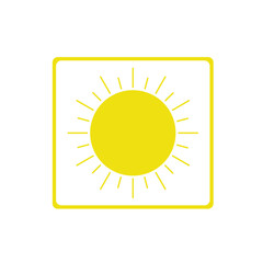 line Sun Icon for Brightness, Intensity Setting icon Vector.