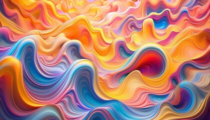 Obraz premium Psychedelic colorful fluid abstract splash paint