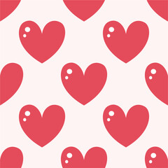 Red Love Seamless Pattern