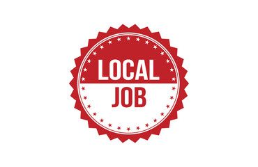 Local Job red ribbon label banner.
