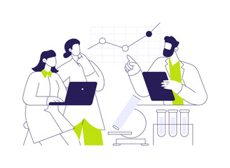Data analysis for the scientific research abstract concept vector illustration.