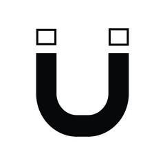 Flat magnet icon symbol vector Illustration.