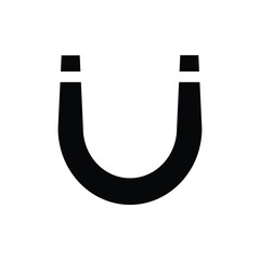 Flat magnet icon symbol vector Illustration.