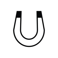 Flat magnet icon symbol vector Illustration.