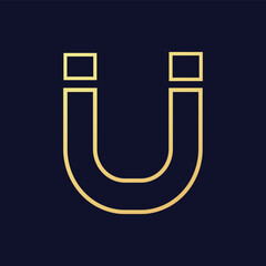 Flat magnet icon symbol vector Illustration.