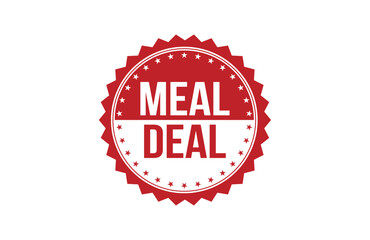 Meal deal red ribbon label banner.