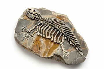fossil, isolated on white