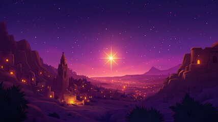 Witness the stark contrast in this dramatic cartoon illustration as King Herod's opulent palace in Jerusalem is juxtaposed with the humble stable in Bethlehem where Jesus is born