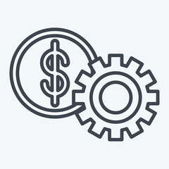 Icon Financial Setting. related to Finance and Tax symbol. line style. simple design illustration